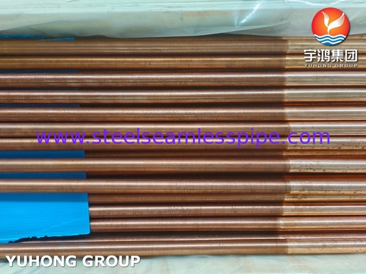 ASTM B111 UNS C12200 Tubes en cuivre sans couture échangeur de chaleur à nageoires basses