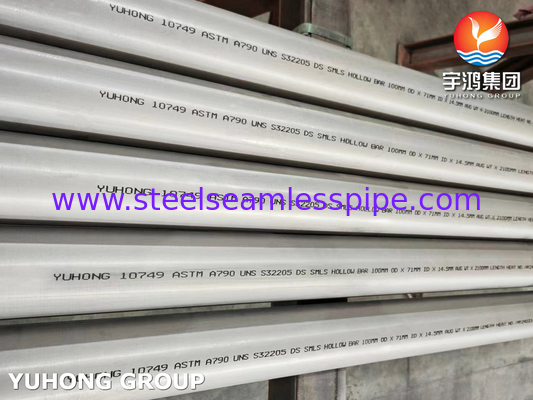 Pièces en acier inoxydable ASTM A790 Gr 2205 / UNS S32205 sans soudure en acier inoxydable double