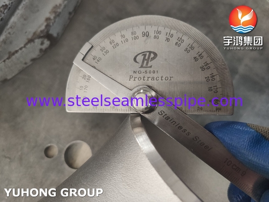 ASTM A403 WP304H Pipe en acier inoxydable en soudage par boutonnage, montée à 90 degrés SR Coude