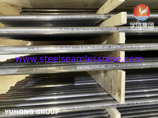 Tuyaux de nickel en alliage U ASME SB163 Monel 400 UNS N04400 Tuyaux sans couture
