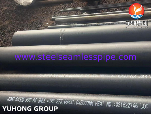 Pipe sans soudure en acier allié ASTM A335 / ASME SA335 P92 Pipe à chaudière haute pression