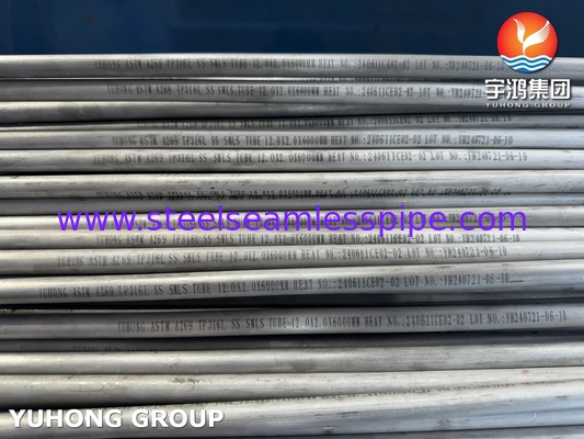ASTM A269 TP316L Tubes creux en acier inoxydable sans soudure, tubes enduits de vinaigre