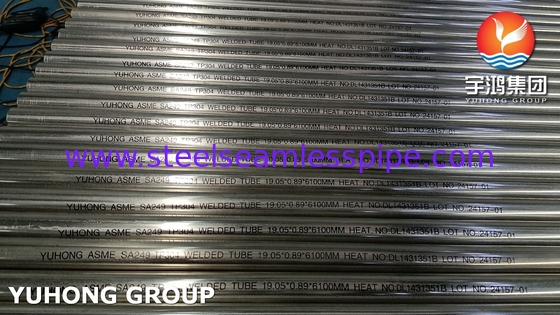 ASTM A249 TP304 BA Tubes soudés en acier inoxydable, tubes pour chaudière et échangeur de chaleur