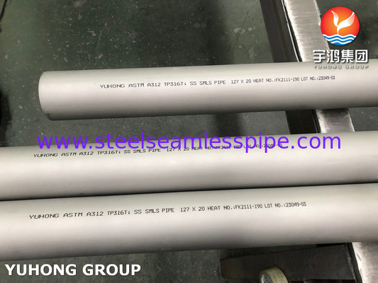 ASTM A312 316Ti tuyau en acier inoxydable à paroi épaisse Résistance à la corrosion