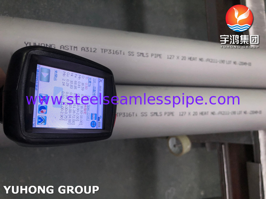ASTM A312 316Ti tuyau en acier inoxydable à paroi épaisse Résistance à la corrosion