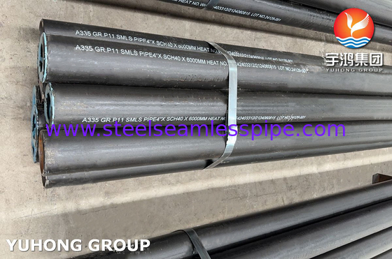 Pipe sans soudure en alliage d'acier de la catégorie P11 ASTM A335 destinée à la section rayonnante du chauffeur