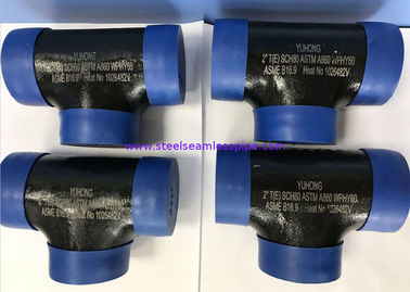 ASTM A860 WPHY60/42/52/65/70/TÉ RÉDUCTEUR 80, ÉCARTENT 2" d'un coup de coude surface de noir de SCH80 BW ASME B16.9 OU revêtement de couleur