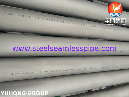 EN 10216-5 1.4462 / UNS S32205 SAF Duplex 2205 Pipe sans soudure en acier inoxydable