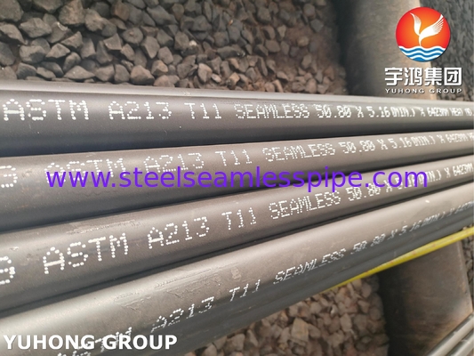 Tubes de chaudière sans soudure en acier allié chrome molybène ASTM A213 de qualité T11