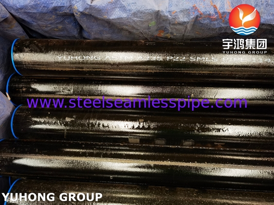 ASTM A335 P22 Pipe sans soudure en acier allié à peinture noire 2.25Cr-1Mo