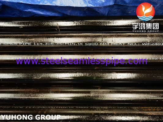 ASTM A335 P22 Pipe sans soudure en acier allié à peinture noire 2.25Cr-1Mo