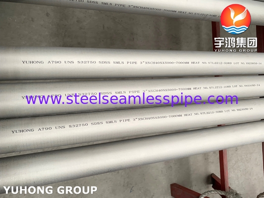 A790 S32750 Pipe sans soudure en acier super duplex pour la production d'électricité
