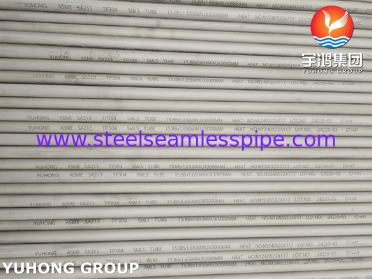 3000MM TP304 Tubes sans soudure en acier inoxydable ASTM A213 pour l'industrie alimentaire
