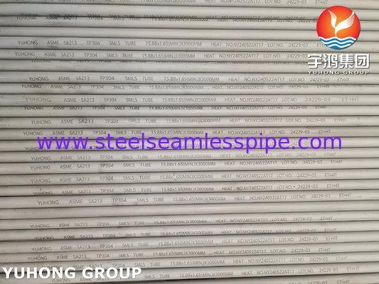3000MM TP304 Tubes sans soudure en acier inoxydable ASTM A213 pour l'industrie alimentaire