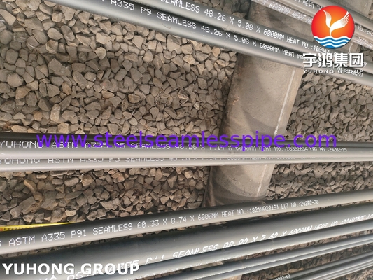 P22 Pipe sans soudure en acier allié ASME SA335 pour chauffeurs cylindriques verticaux