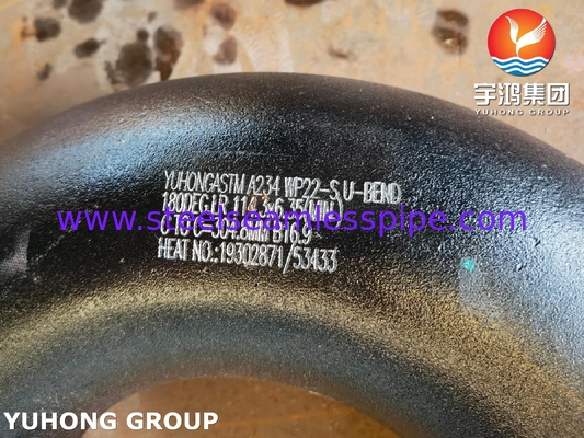 Pièces d'acier allié ASTM A234 WP22 180° LR U BEND