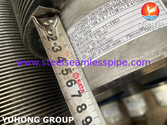 TP347H Tubes à aileron sans soudure en acier inoxydable de type HFW pour chauffe-feu