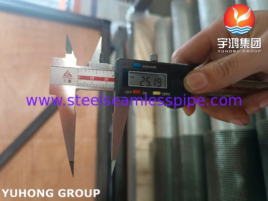 TP304H HFW Fin Tube Serrated Type ASTM A312 Pour le système de récupération thermique à vapeur HRSG
