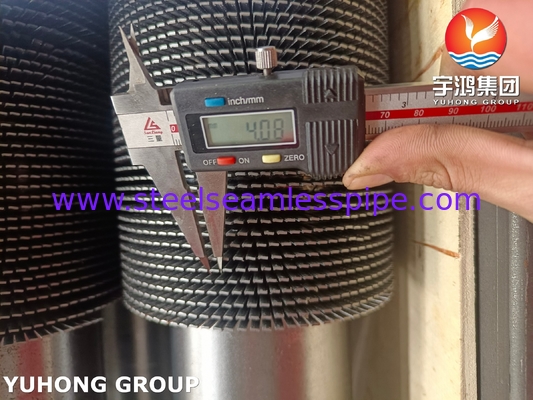 TP304H HFW Fin Tube Serrated Type ASTM A312 Pour le système de récupération thermique à vapeur HRSG