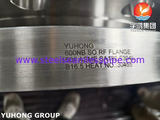 ASME SA182 F304L Flanche forgée en acier inoxydable glisser sur RF B16 soulevé.5
