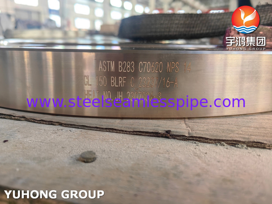 ASTM B283 UNS C70620 Flange en alliage de cuivre et de nickel, flange aveugle forgée BLRF