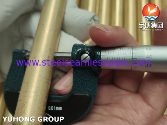 JIS H3300 C6872T / ASTM B111 C68700 Tubes en laiton en aluminium Tubes échangeuses de chaleur