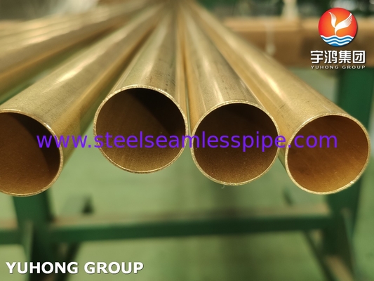 JIS H3300 C6872T / ASTM B111 C68700 Tubes en laiton en aluminium Tubes échangeuses de chaleur