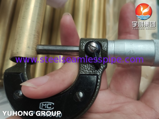 JIS H3300 C6872T / ASTM B111 C68700 Tubes en laiton en aluminium Tubes échangeuses de chaleur