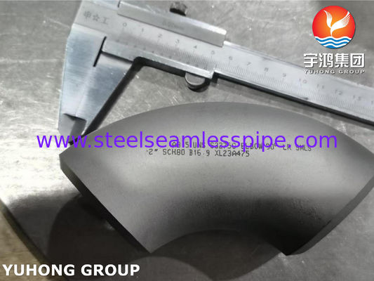 ASTM A815 S32750 Acier inoxydable duplex, coude de 90 degrés, rayon de longueur, soudé à l'arrière