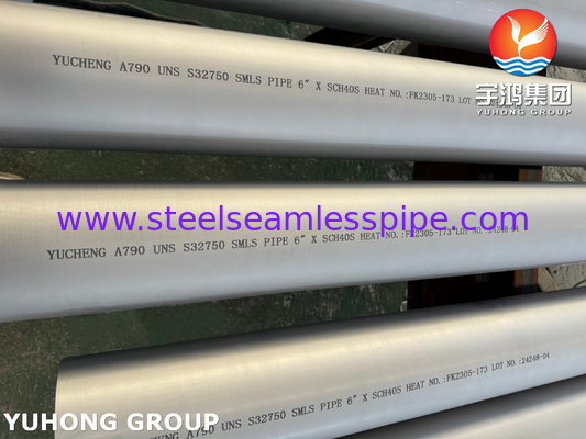 ASTM A790 S32750 tuyau sans soudure en acier duplex pour condensateurs et systèmes de refroidissement