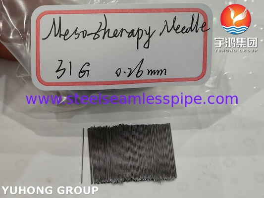 Aiguille de mésothérapie 31G tube à aiguille stérile à triple cloison pour chirurgie esthétique ISO9626