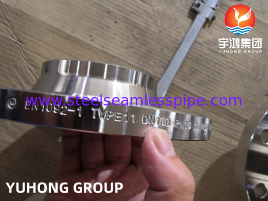 EN 1092-1 TYPE11 1.4404 Vue soudeuse surélevé Neck Flange Superior résistance haute durabilité