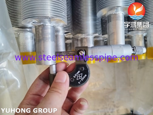 ASME SA249 TP316L Tubes à nageoires enroulées avec bande de nageoires Al1100 pour refroidisseur d'air