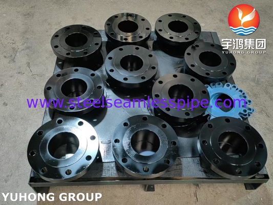 ASTM A182 F5 alliage d'acier soudé flange de cou forgé WNRF enduit de noir