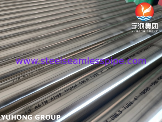 ASTM A269 TP304L Tubes sans soudure en acier inoxydable brillant recuit, échangeur de chaleur, application en chaudière