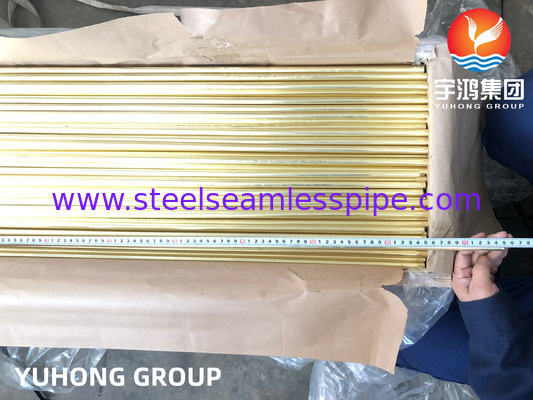 Tubes sans soudure en alliage de cuivre Tubes en laiton amirauté B111 C44300 C70600 C71500 C12200 réfrigération, refroidisseur d'air, production d'énergie,application dans les navires sous pression