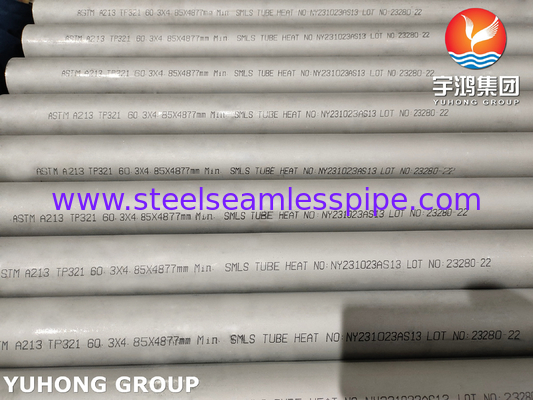ASTM A213 ASME SA213 TP321 TP321HTubos sans coûture en acier inoxydable