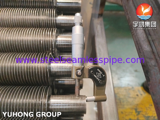 ASME SA179 Aluminium 1060 tube à aileron intégré aileron de type G pour condensateur, système de refroidissement