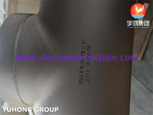ASTM B466 C70600 Pipe de raccordement en alliage de cuivre et de nickel, CuNi 90/10 équivalent Tee