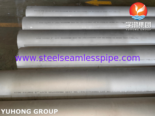 ASTM A790 UNS S31803 Tubes en acier duplex sans soudure décapées recuit