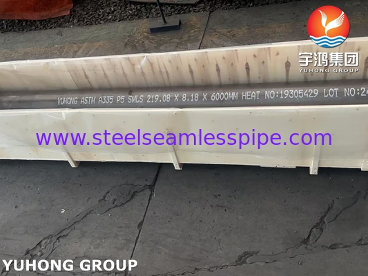 ASTM A335 / ASME SA335 P5 Pipe sans soudure en acier allié pour le service à haute température