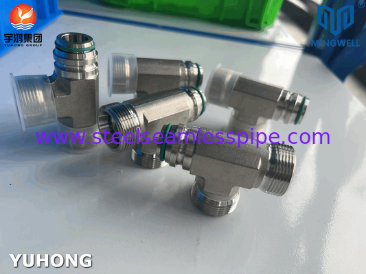 Adaptateur en acier inoxydable Tees NPT G PT SS316L Formage hydraulique
