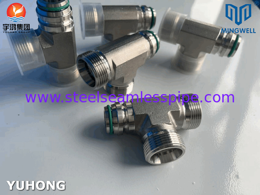 Adaptateur en acier inoxydable Tees NPT G PT SS316L Formage hydraulique