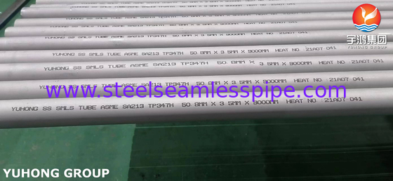 ASME SA213 TP347H Tubes sans soudure en acier inoxydable pour superchauffeur et chauffe-air