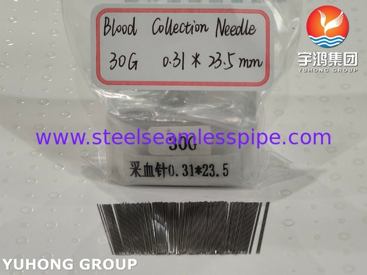 ISO9626 SUS304 30G 0,31*23,5MM Lancette de sang médical solide pour le prélèvement d'échantillons