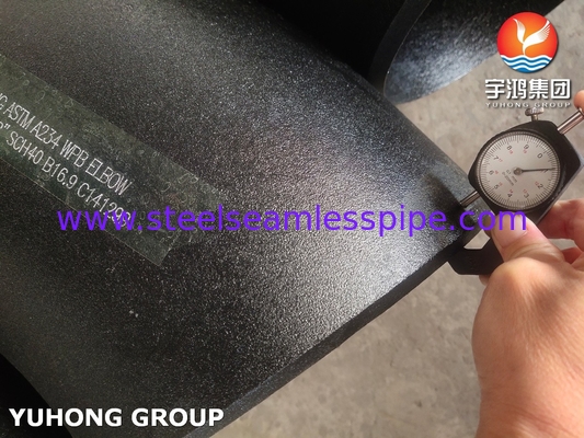 ASTM A234 WPB Coude en acier au carbone 45DEG LR soudé par bout BW B16.9