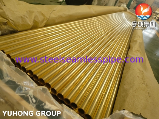 ASME SB111 C44300 Tubes en laiton sans soudure Tubes en cuivre pour échangeurs de chaleur