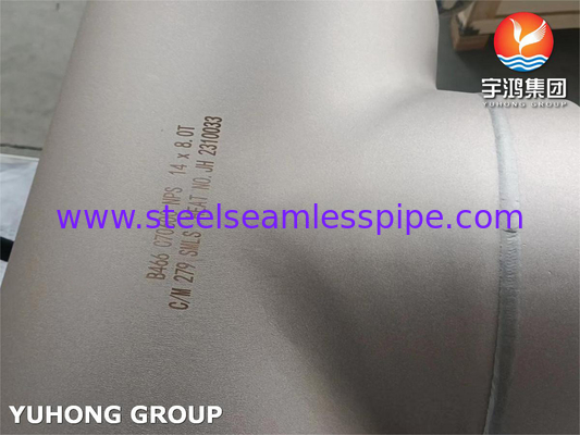 ASTM B466 C70600 alliage de cuivre et de nickel équivalent à Tee B16.9