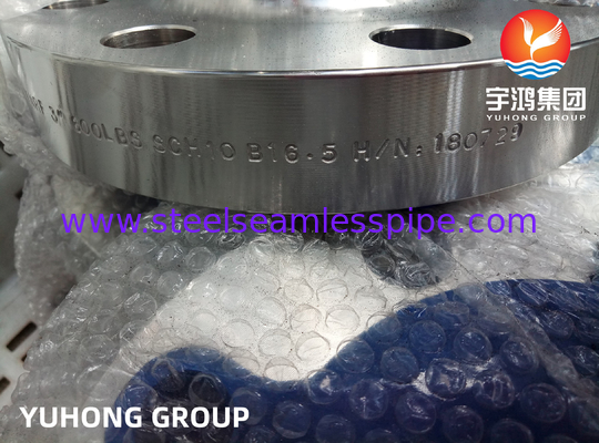 ASTM A182 ASME SA182 F347L Flange forgée RF à cou de soudure pour chaudières supercritiques