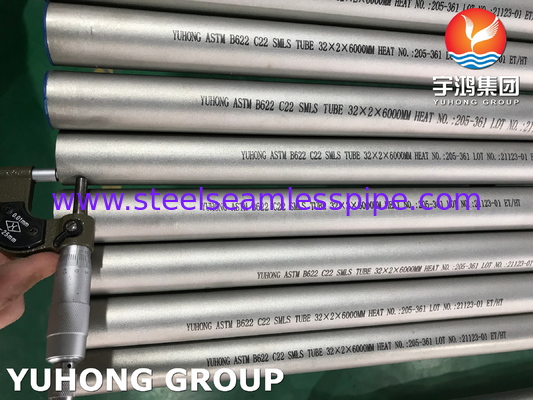 Tubes sans soudure en alliage de nickel ASTM B622 Hastelloy C22 UNS N06022 Pour réacteurs